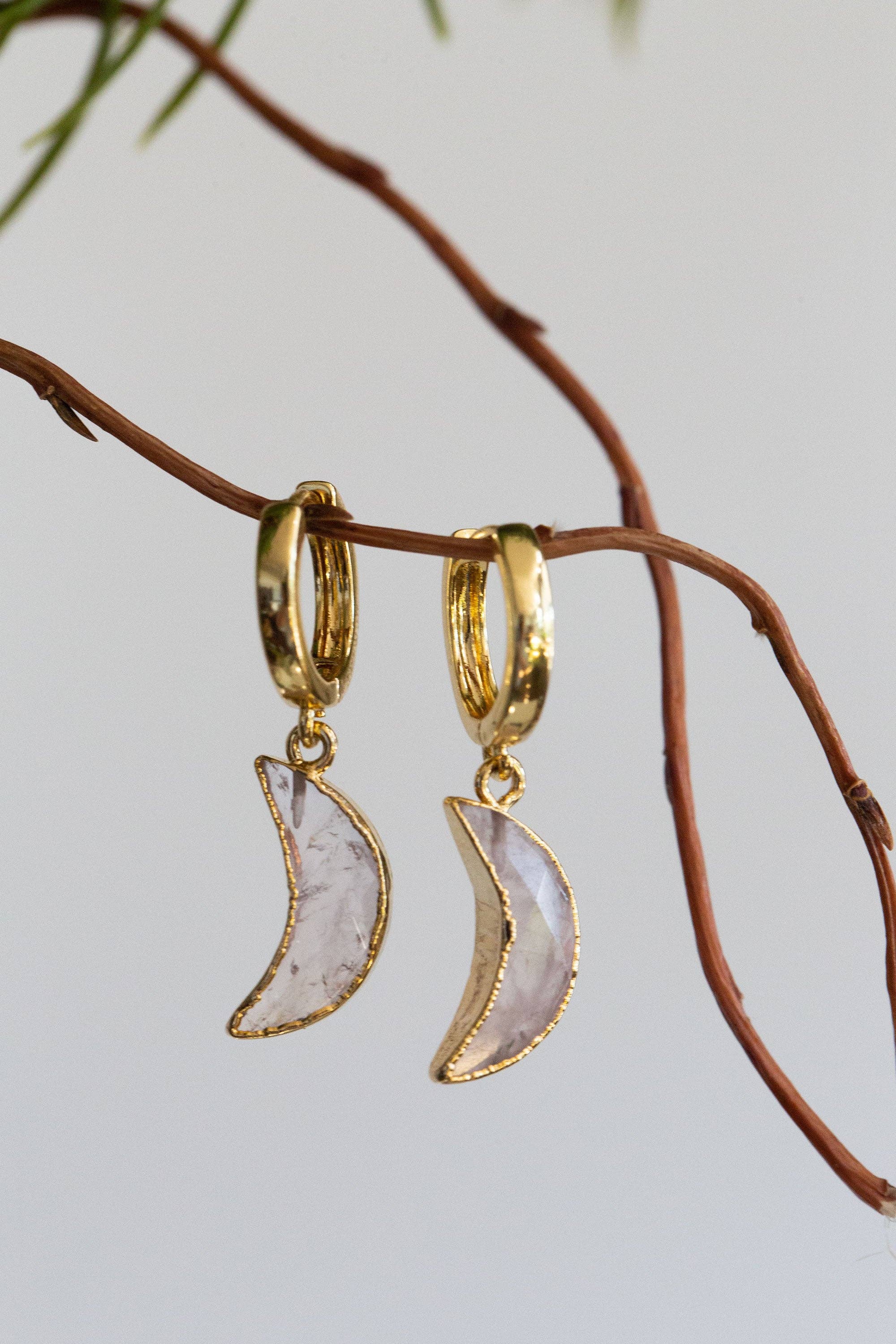 Bohemian and Bouj - Wholesale Huggie Earrings - The Moon Huggies | 18k Gold-Plated5