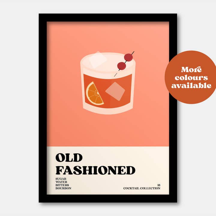 Imprimé cocktail à l'ancienne pour la vente par Lauren Beth Designs