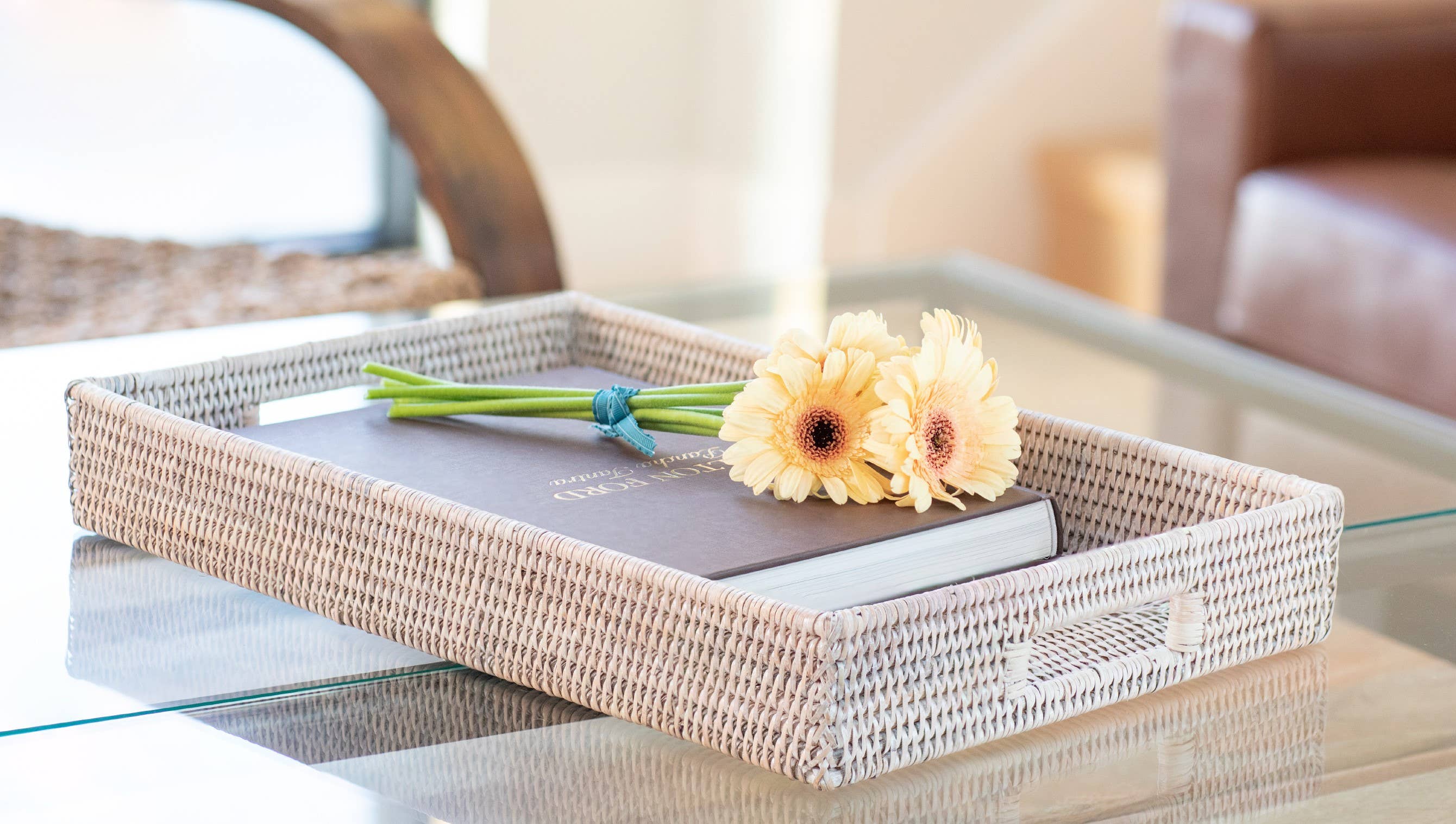 Artifacts Trading Company – Engroshandel Pyntebakke – Rattan rektangulær bakke9