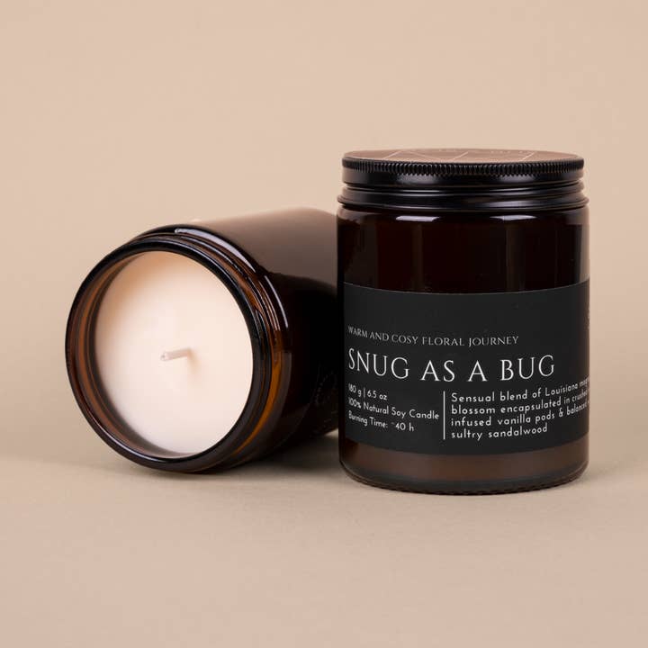 Snug as a Bug Soy Candle for wholesale by Glim & Glam