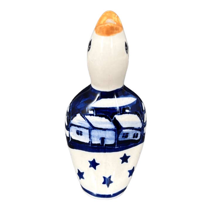 Pie Bird, 4", Manufaktura, (P189) in "Winter's Eve" by Manufaktura | P189S-IBZ for wholesale by Polish Pottery Outlet