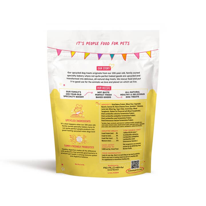 Ag-Alchemy Animal Nutrition - Wholesale Pet Treats - Dog - Pro Bakery Bites Soft Baked - Banana Split 6oz