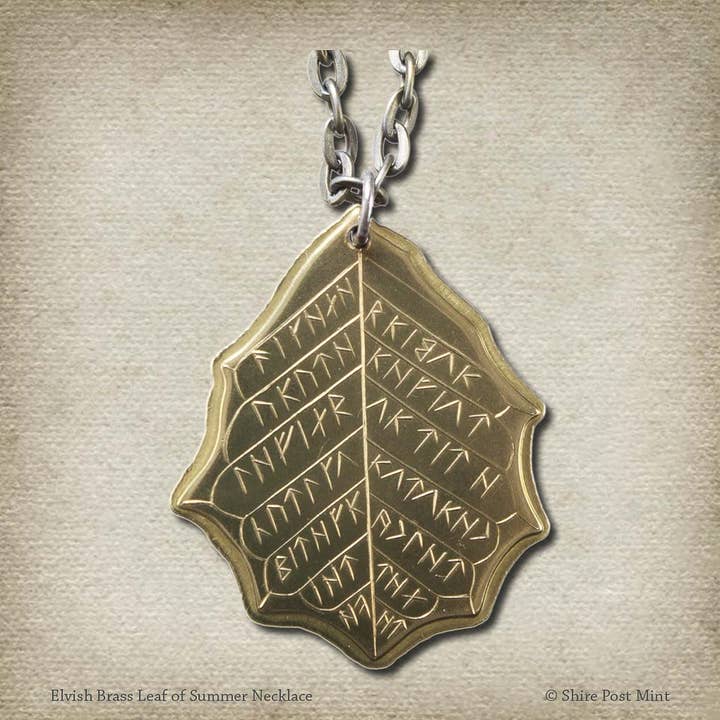 Shire Post Mint - Wholesale Pendant/charm necklace - Elvish Brass Leaf Necklace1