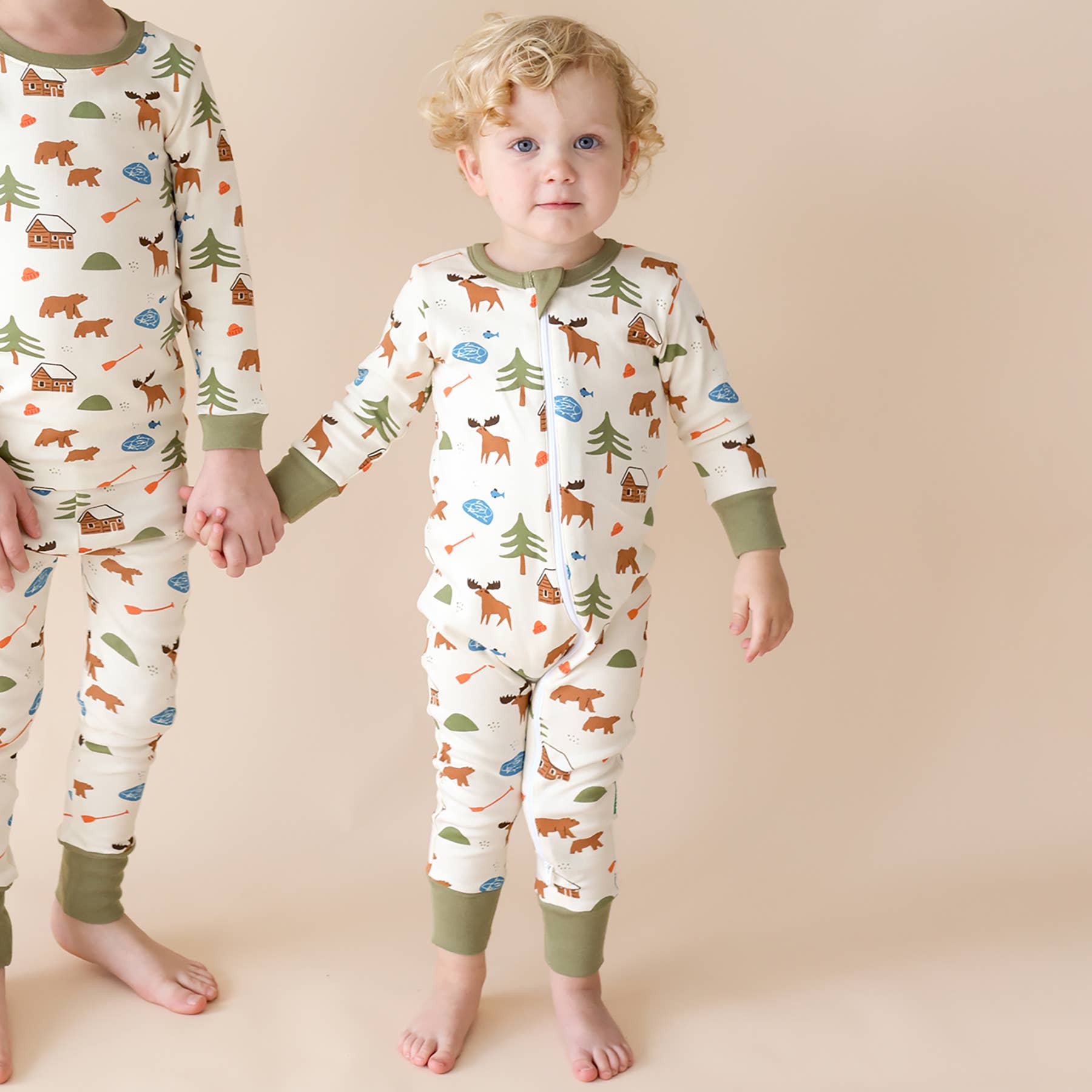 Parade Organics - Vente Grenouillère – bébé - Barboteuse de Noël assortie à imprimé bio « bidirectionnel »1