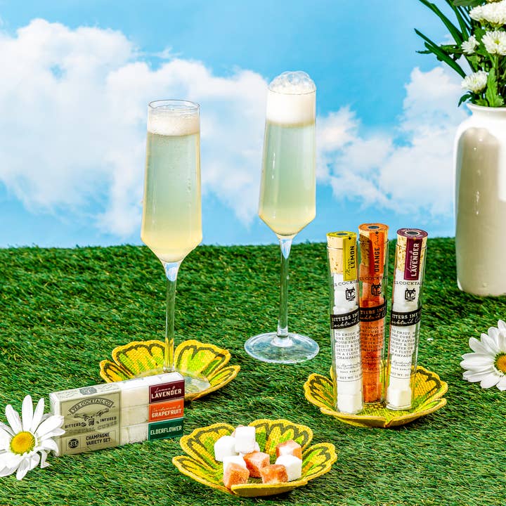Yes Cocktail Co – wholesale Cocktail mix/syrup – Lavender & Lemon Champagne & Cocktail Cubes7
