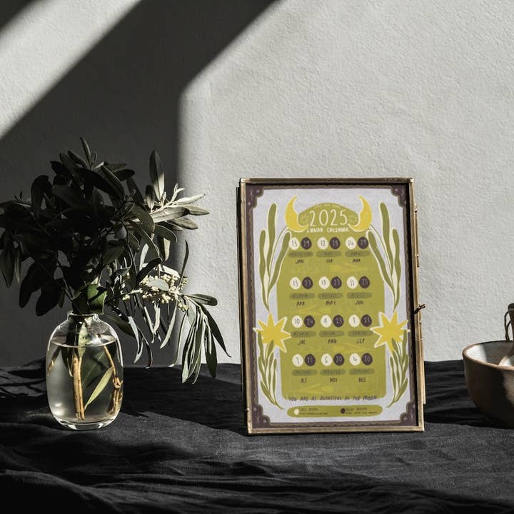 2025 Lunar Calendar, folk art, illustration ✹ Art Print for wholesale by Time With Anna