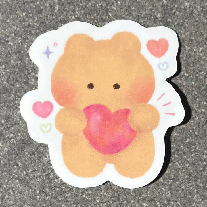 bear love waterproof sticker for wholesale by cxnart