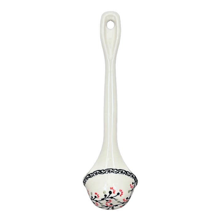 Polish Pottery Outlet - Wholesale Ladle - Ladle, Soup, 12" in "Cherry Blossoms" by Manufaktura | C020S-DPGJ1