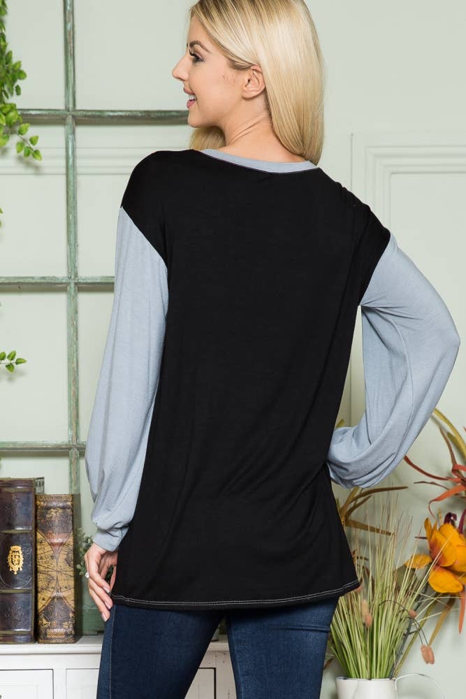 ClickPuff - Wholesale Tunic - Women's - Women's Plus Size Animal Print Color Block Long Sleeve Top19