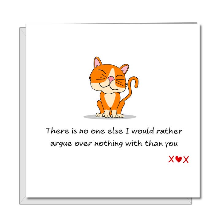 Roligt argument över ingenting årsdag, Födelsedag, Alla hjärtans kort. För flickvän, pojkvän, make, fru kort - roligt underhållande humoristiskt för wholesale av Swizzoo Cards