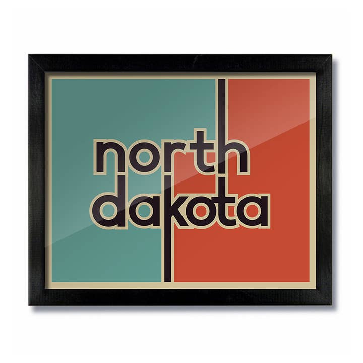 Retro Vintage North Dakota Print for wholesale by D&W Elements