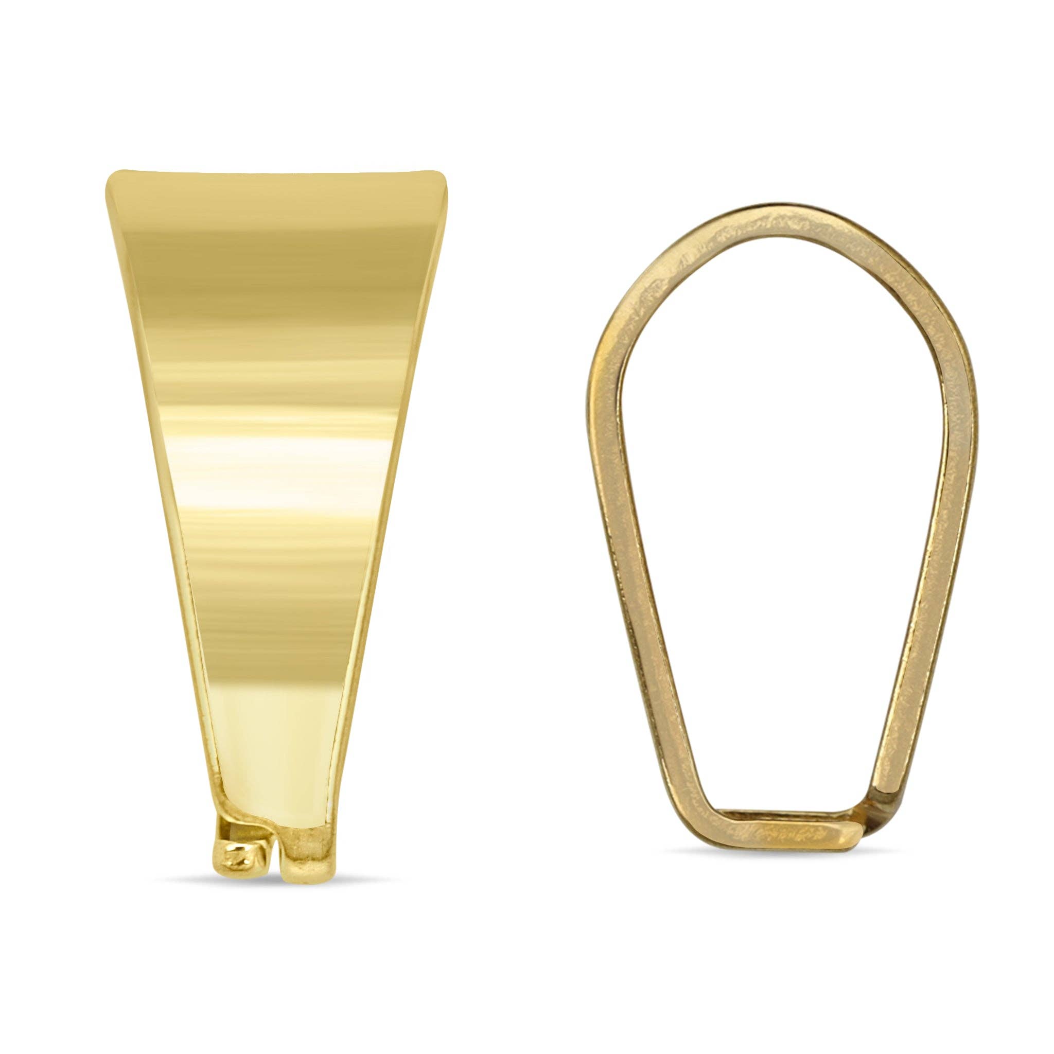 WJW - Wholesale Individual Charm/Pendant - Stainless Steel PVD Coated Pinch Bails - 10 Pack3