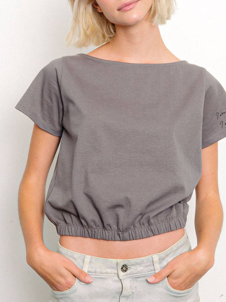 HEAVY COTTON Graphic Top for wholesale by Fabina