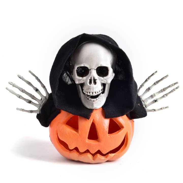 Fun Little Toys – Engroshandel Udendørs pynt/dekoration – 6 Pcs Halloween Skeleton Stakes Pumpkin Udendørs Dekorationer4