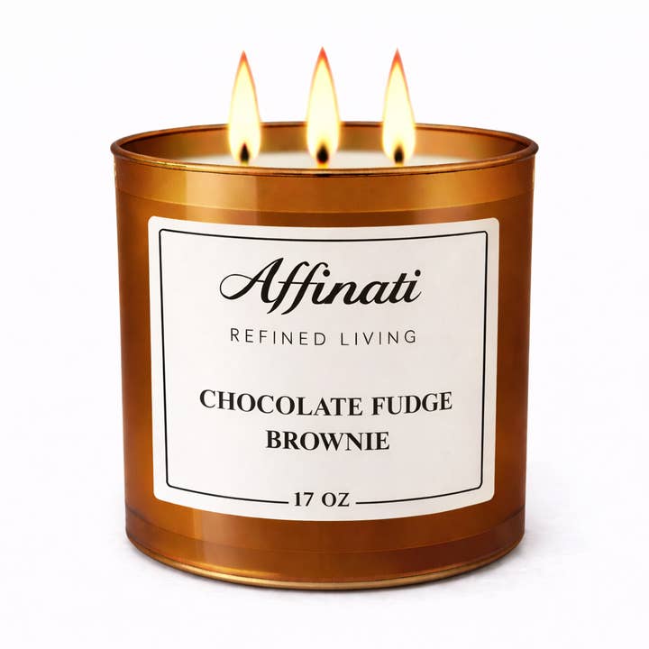 Bougie à 3 mèches Parfum Brownie au Chocolat Fudge pour la vente par Affinati