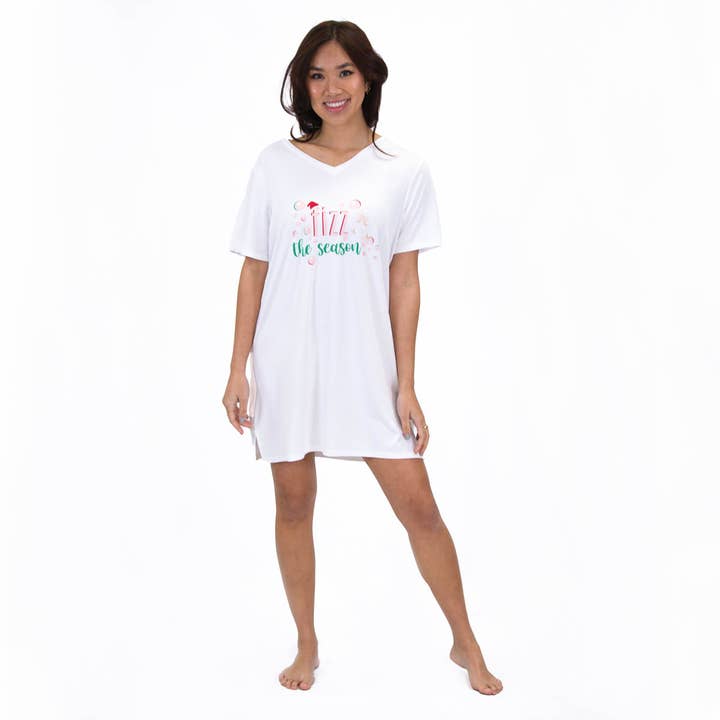 Fizz säsongen sömn skjorta vit/Multi -Asst. för wholesale av The Royal Standard