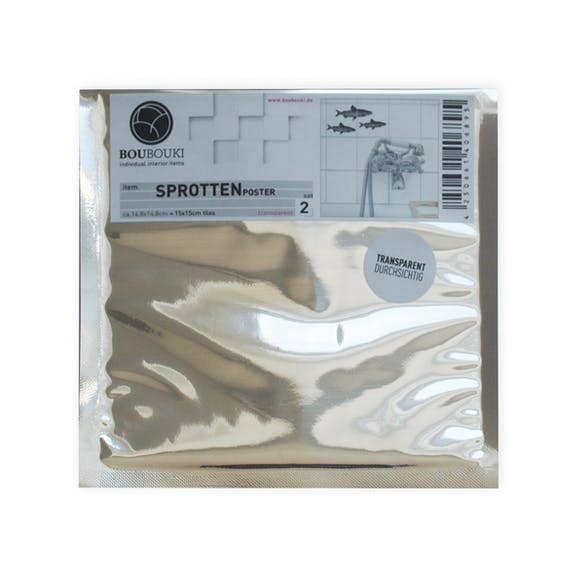 Boubouki - Wholesale Wall Tile - Sprotten - 15x15cm tile stickers - Set of 22