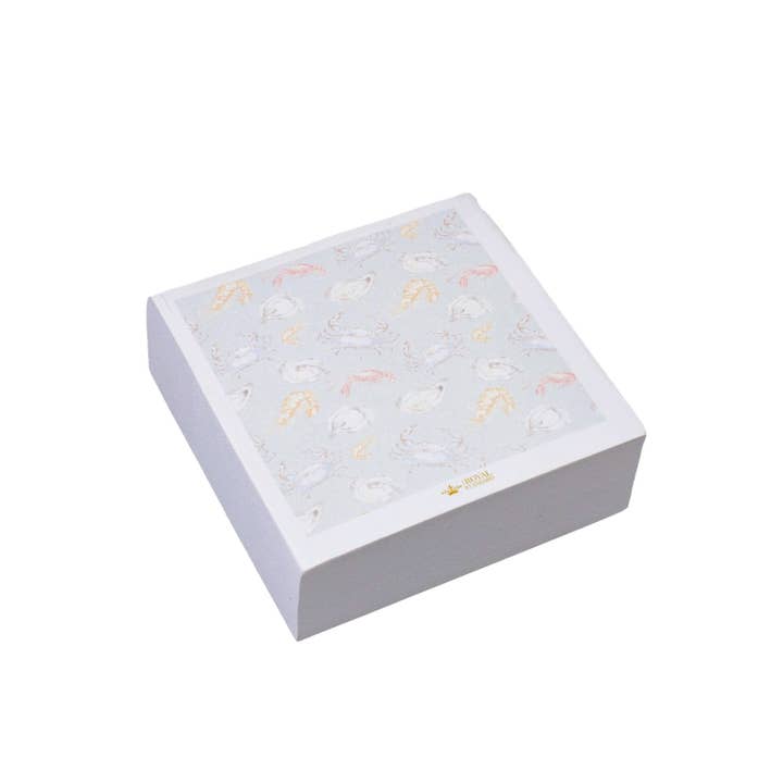 Seafood Sticky Note Cube Blue/Multi 3x3 for wholesale by The Royal Standard