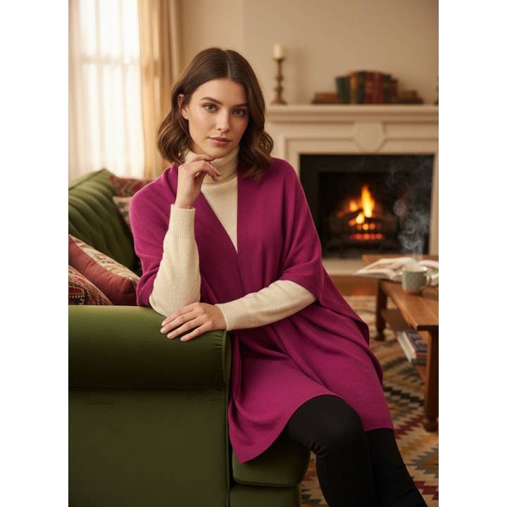 Narrow Cashmere Blend Wrap, art. 8462-40.459 for wholesale by Suie Valentini srl