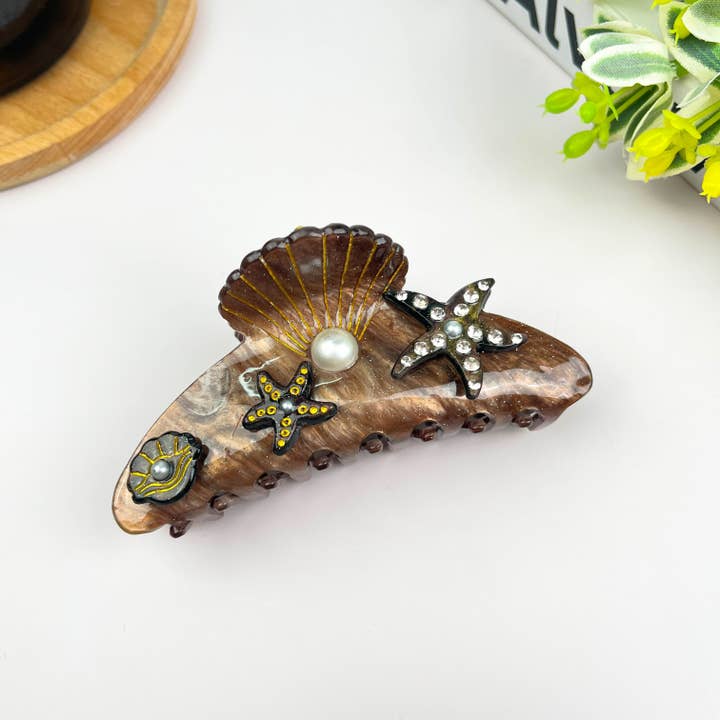 TheDivaSoap - Wholesale Hair Clip - Women's - 4.1'' Starfish Claw Clip,Undersea World Series Hair Clip