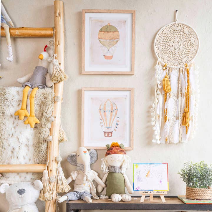 Dreamcatcher Beige with Yellow for Kids, Nursery Decor for wholesale by MANIK