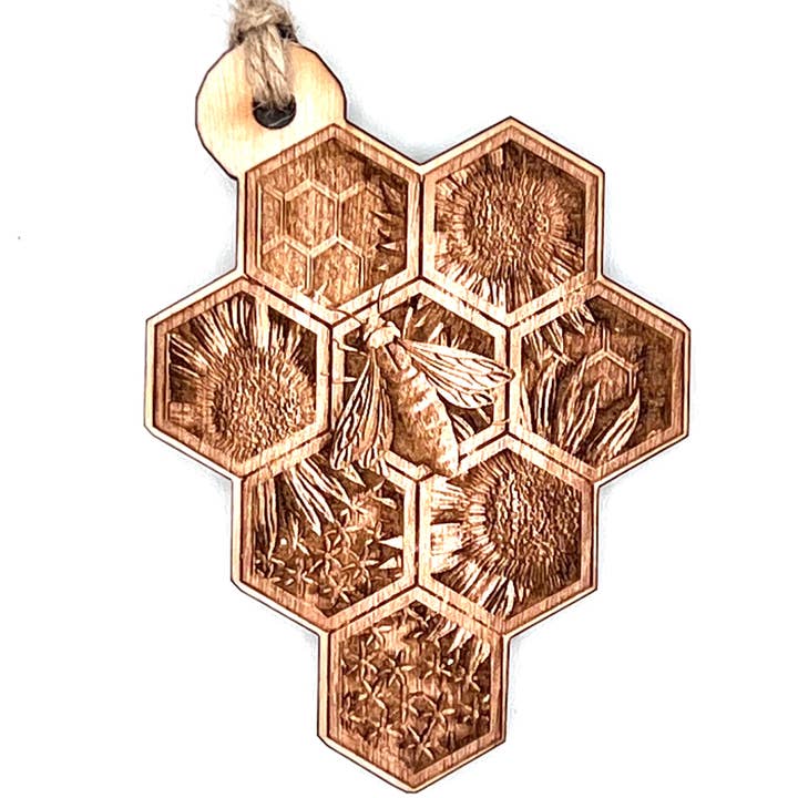Lexo Creations - Wholesale Ornament - Bee Honeycomb Ornament2