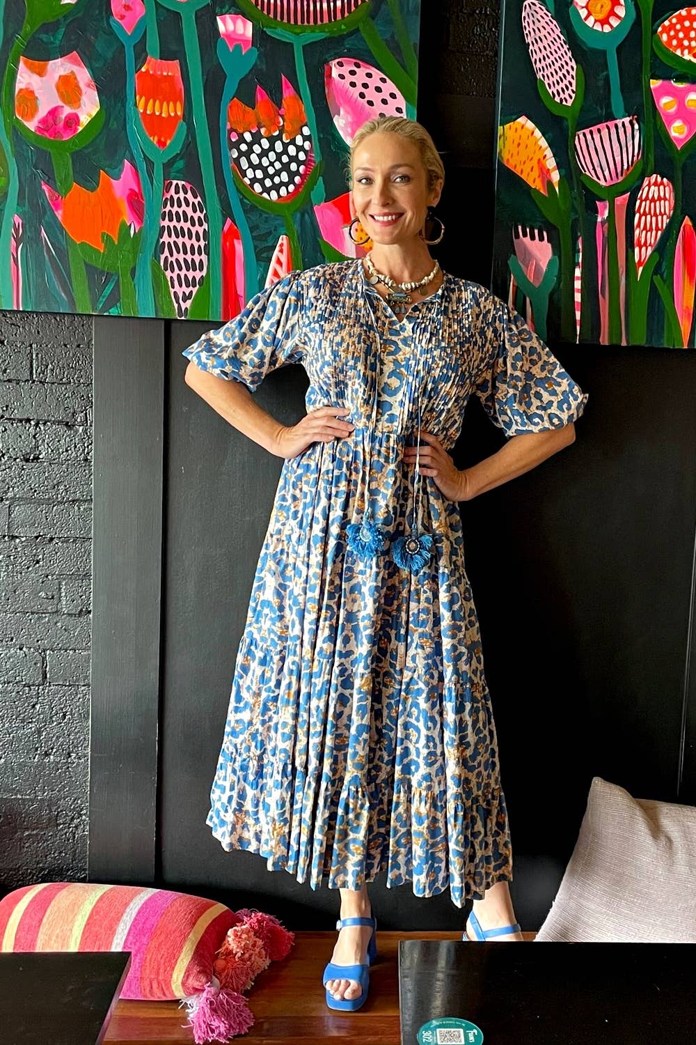 Roselle - Wholesale Dress – Women's - ROSELLE HALCYON DRESS BLUE LEO19