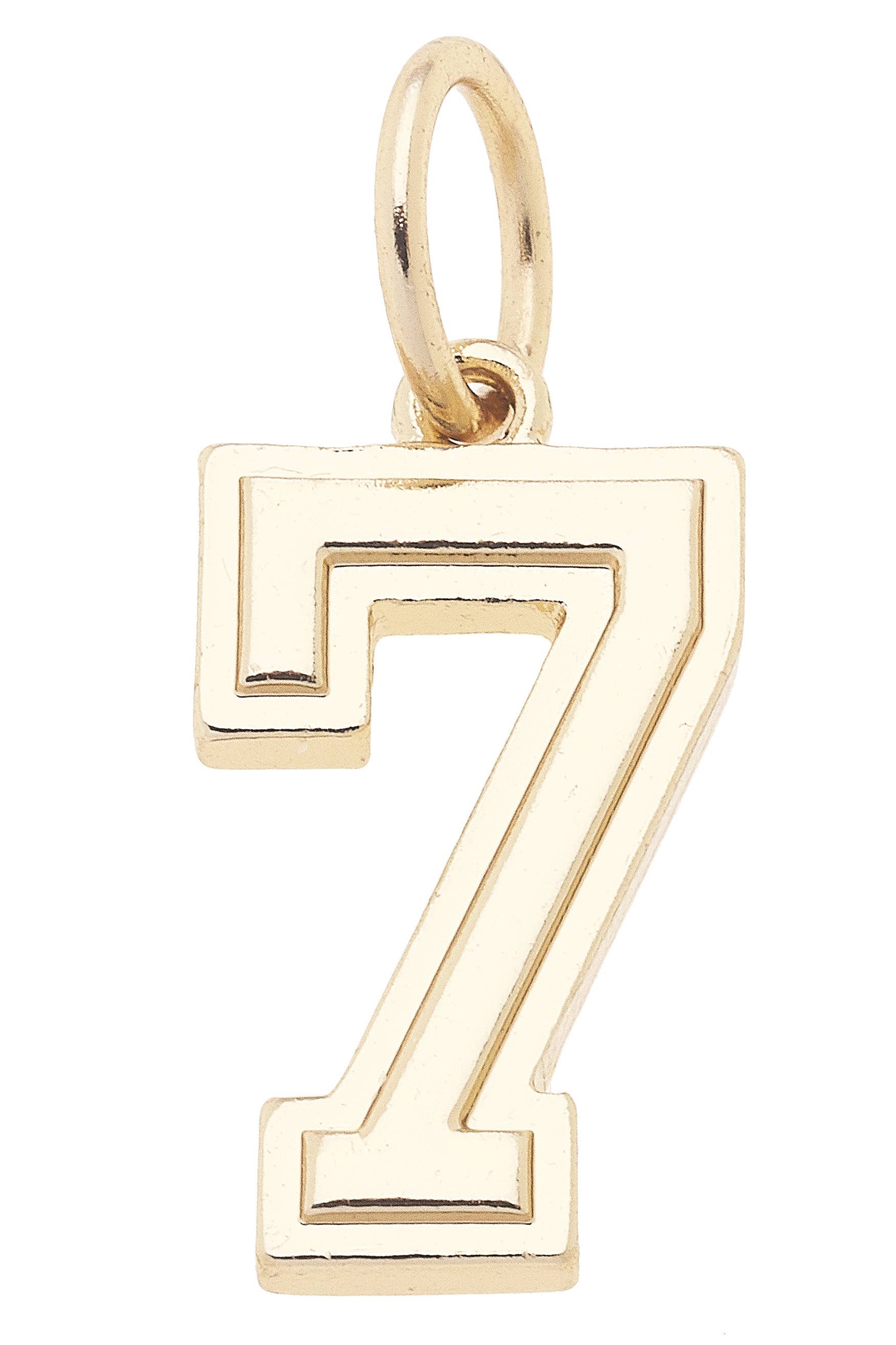 Canvas Style - Wholesale Individual Charm/Pendant - Number Charm in Shiny Gold8