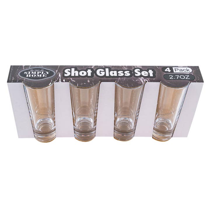 SET DE VASOS DE CHUPITO 80ml 4pzs TRANSPARENTE para venta al por mayor de Deluxe Import Trading