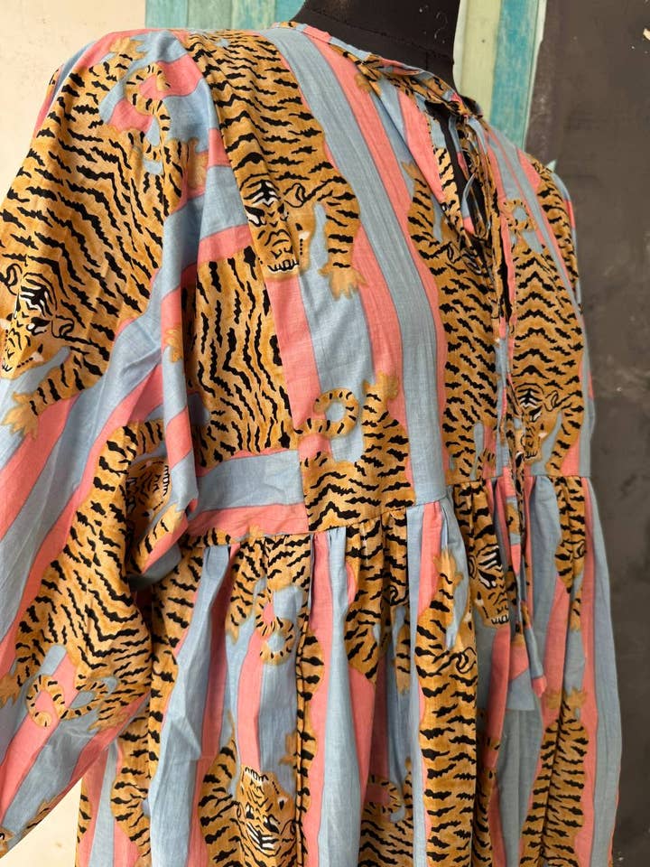 bhavnas boutique - Wholesale Dress - Women's - Indian Cotton Dress Tiger Printed Women's Dress7