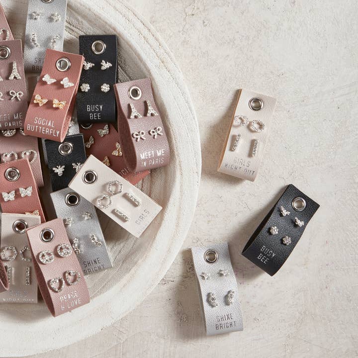 Santa Barbara Design Studio by Creative Brands - Wholesale Jewelry Set - Silver Stud Earrings - Shine Bright1