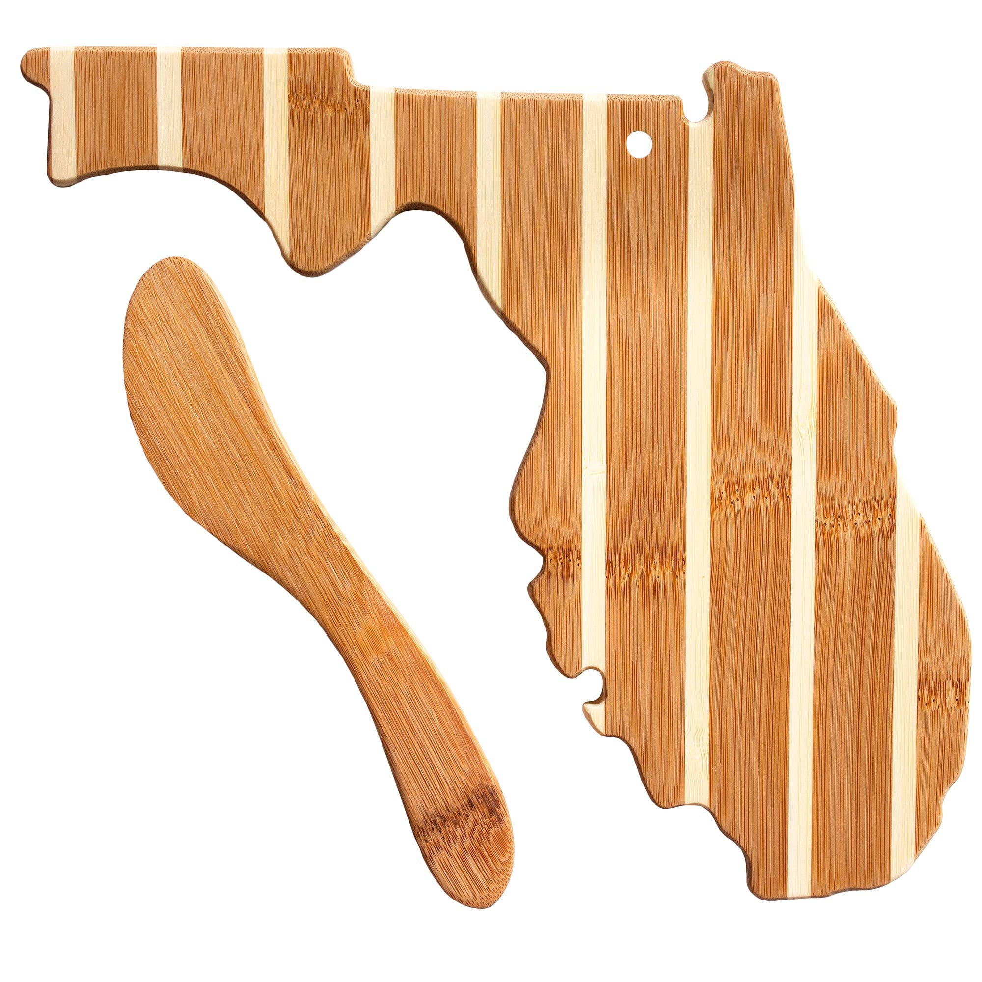 Totally Bamboo - Wholesale Cheese Spreader - Florida Shaped Charcuterie Board & Cheese Spreader Knife Set1
