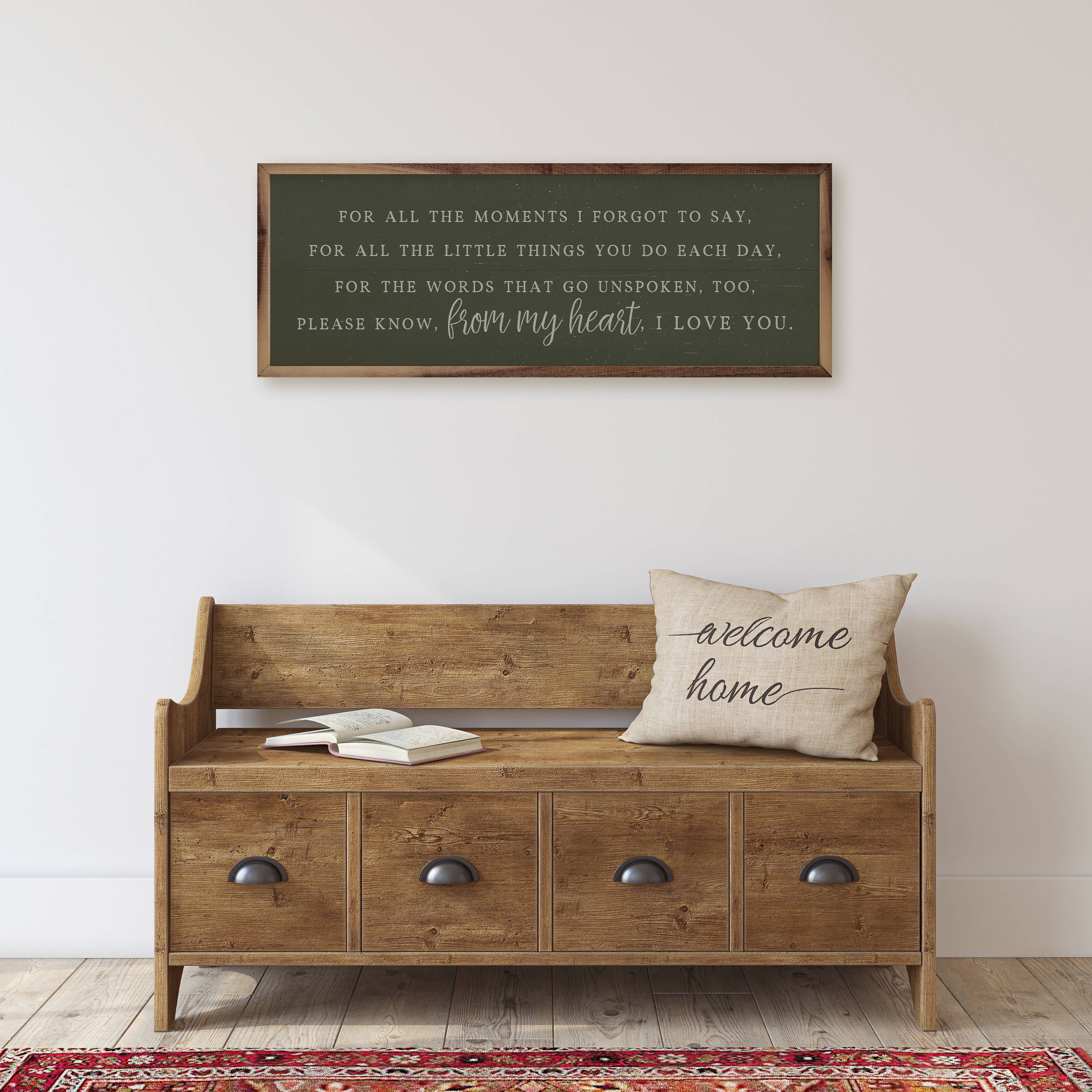 Kendrick Home - Wholesale Wood Wall Art - From My Heart Green2