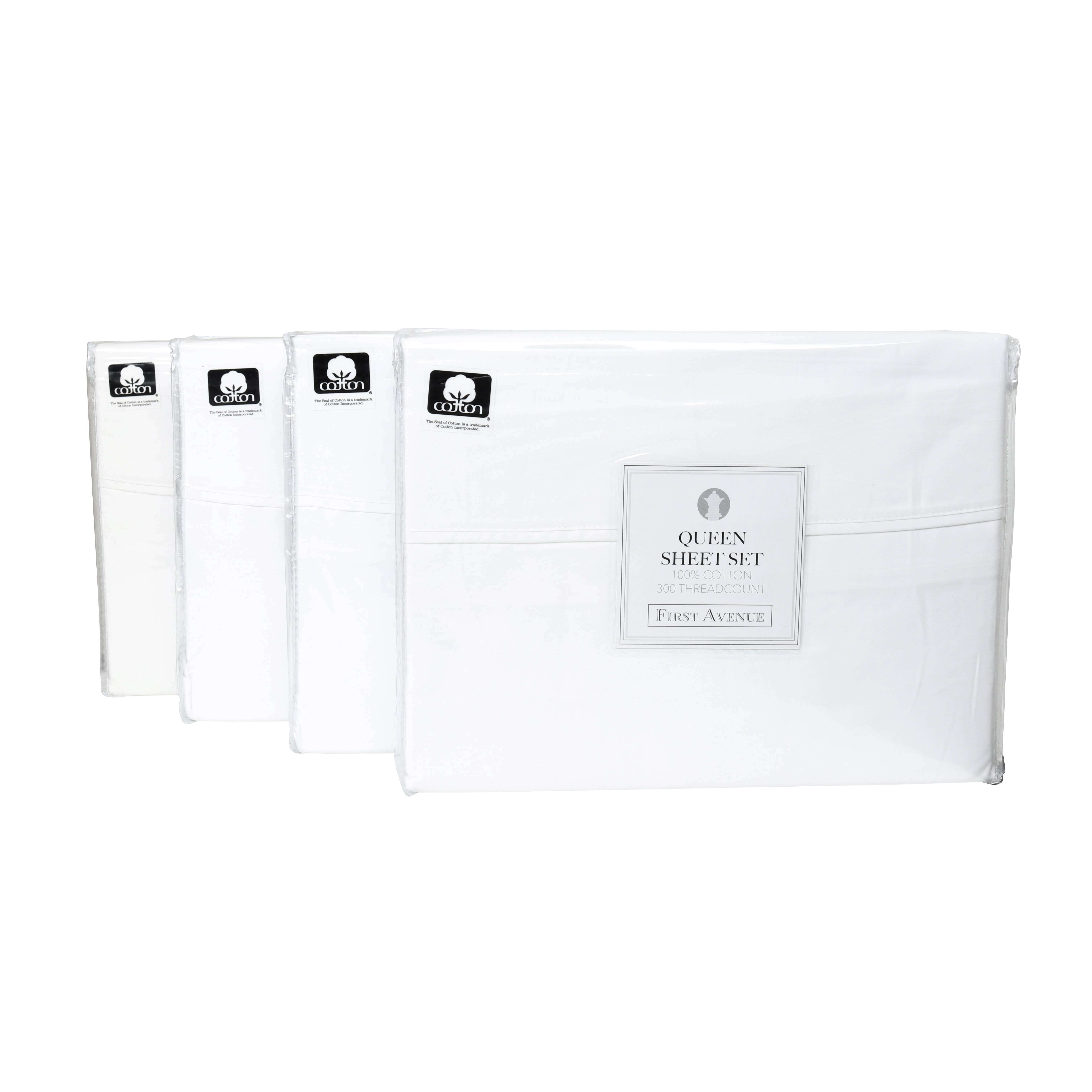 Arkwright Home - Wholesale Sheet Set - First Avenue 4pc Cotton Sheet Set - 300 Thread Count1