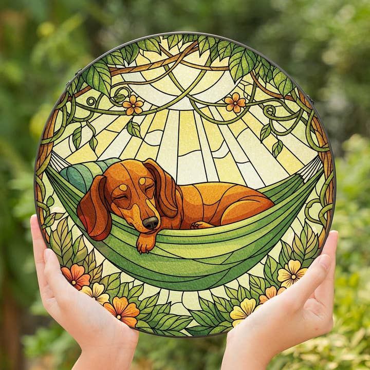 Vetrata di Bassotto, Decorazione Rilassante per Cuccioli per la vendita all'ingrosso da parte di NVC Ecommerce LLC