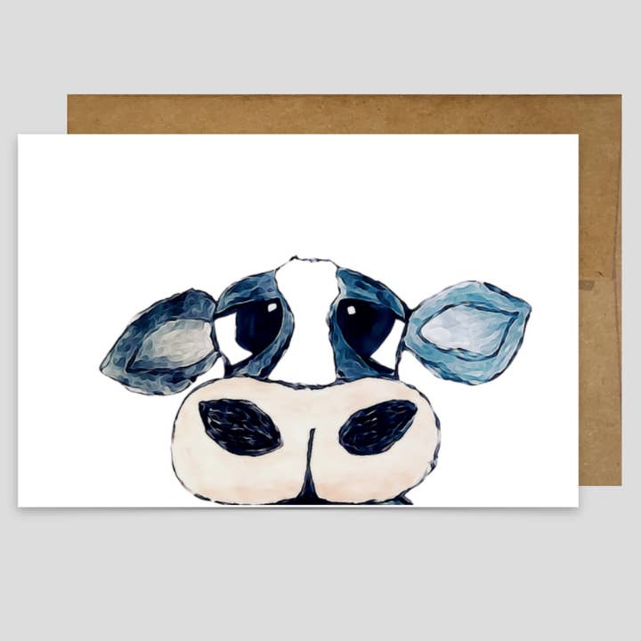 Kevin & Kaia - Wholesale Everyday Greeting Card - Holstein Cow π - Greeting Card