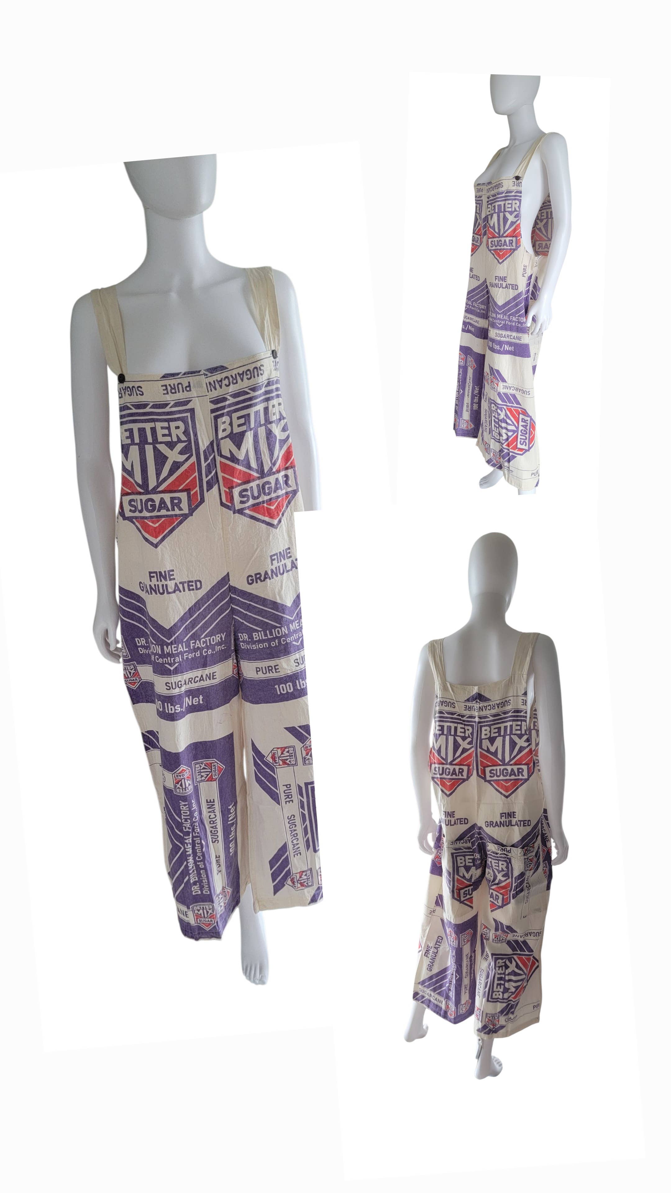 Evergreen Guardian Imports - Wholesale Jumpsuit - Women's - T2429 Flour Sack Cotton Jumpsuit w. Straps- Better Mix Sugar6