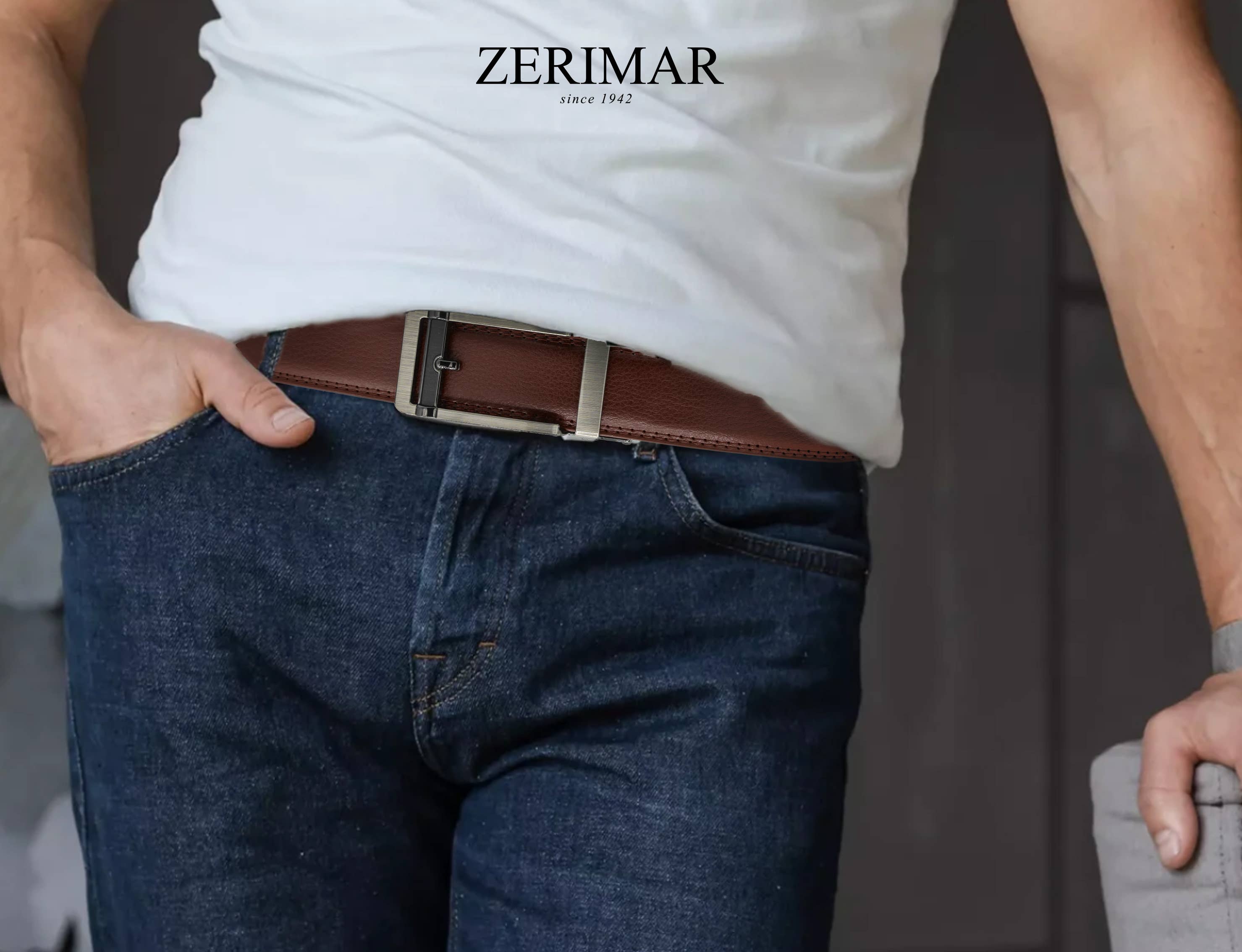 Zerimar 1942 - Wholesale Belt - Men's - Zerimar Premium Leather Belt – Elegant 30mm Automatic Buckle3