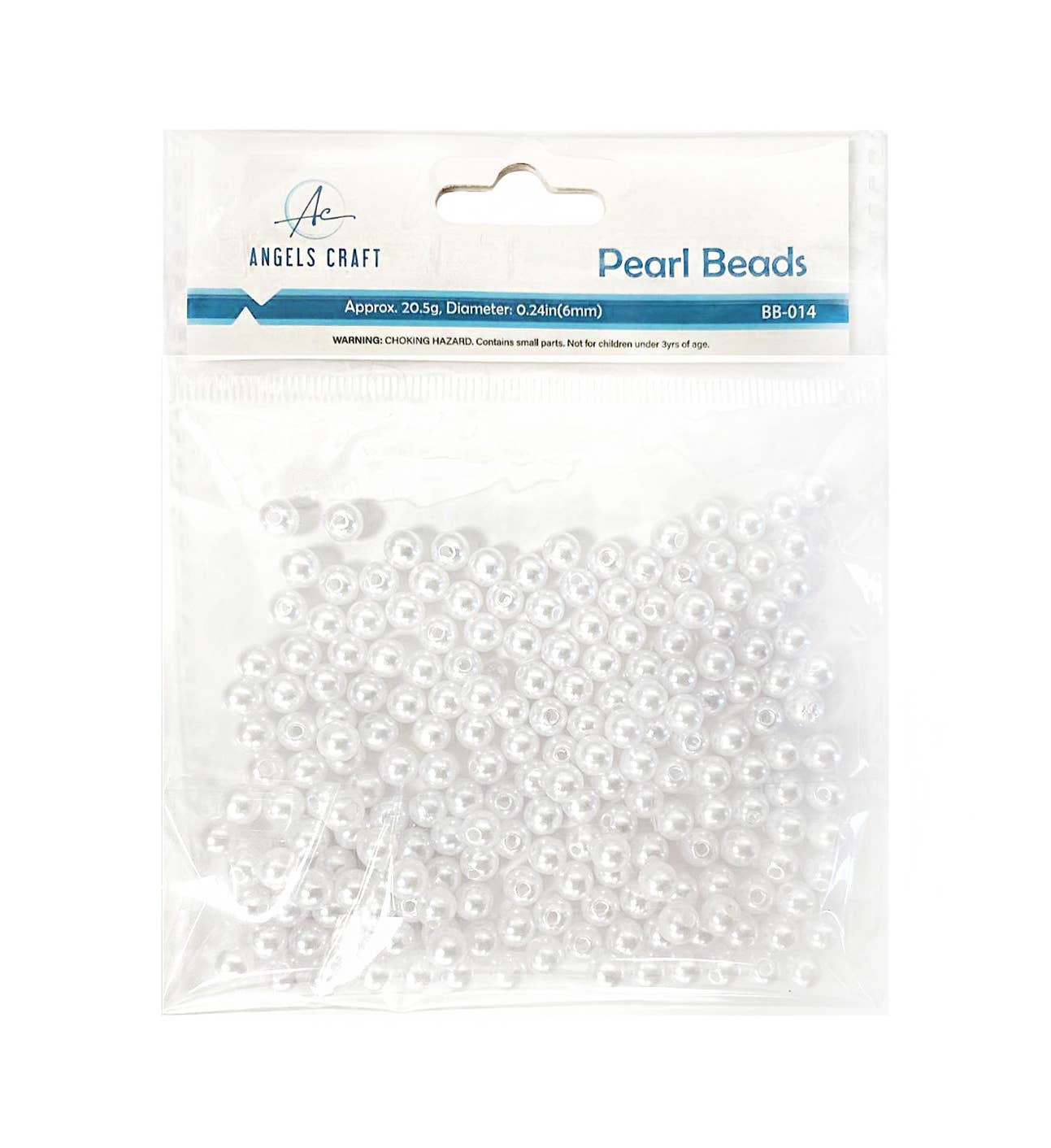 Angels Craft - Wholesale Beads - Pearl Beads, Bright White, 200-ct3