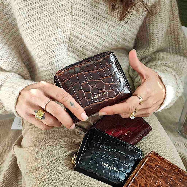 THE CODE - Wholesale Coin Purse - Women's - PAULA CHOCOLATE WALLET4