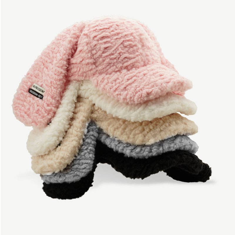 Dipped Shop - Wholesale Baseball Cap - Women's - Cute Plush Long Ears Bunny Baseball Cap DP25G7267