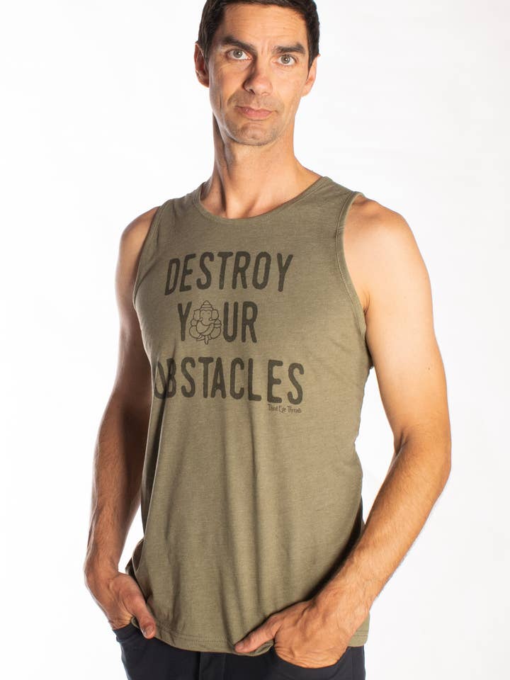 Destroy Your Obstacles on Tank for wholesale by Third Eye Threads