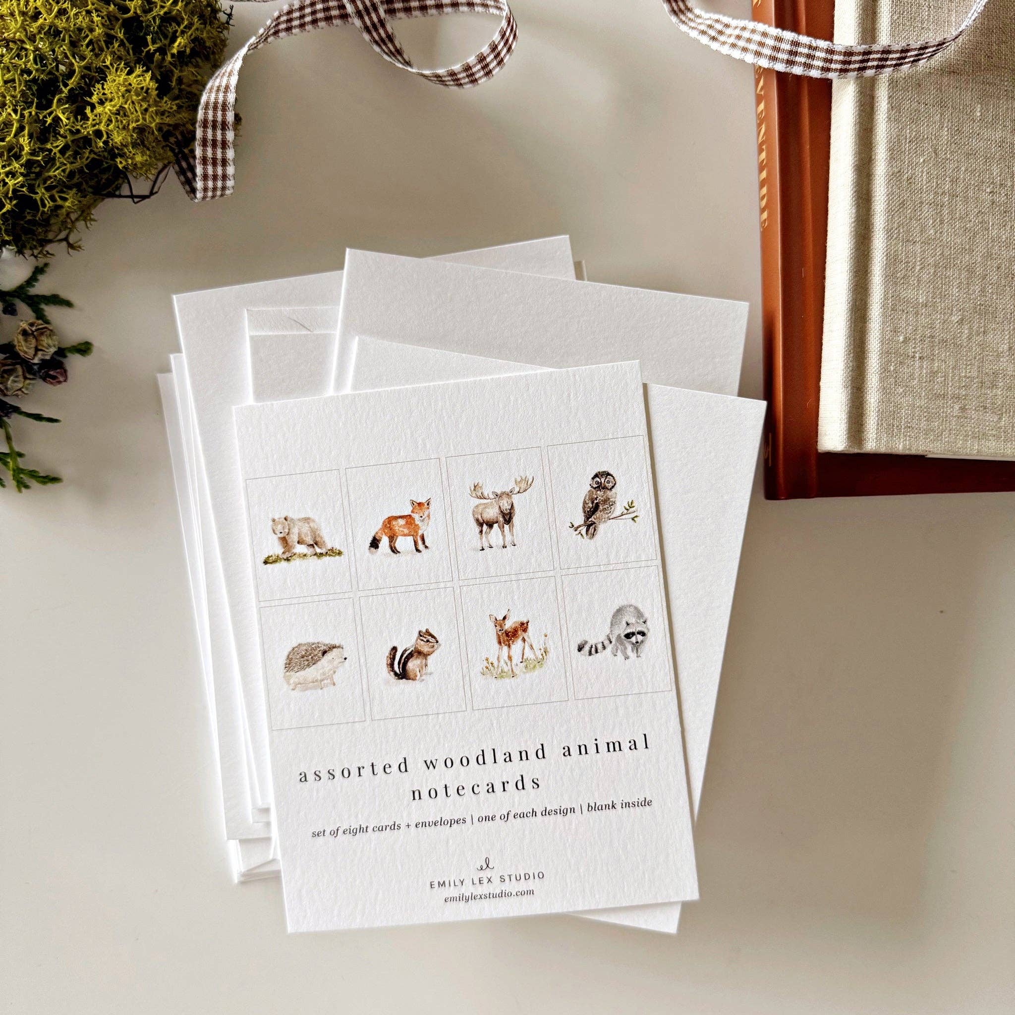emily lex studio - Wholesale Stationery/Notecard Set - woodland animals assorted notecard set1