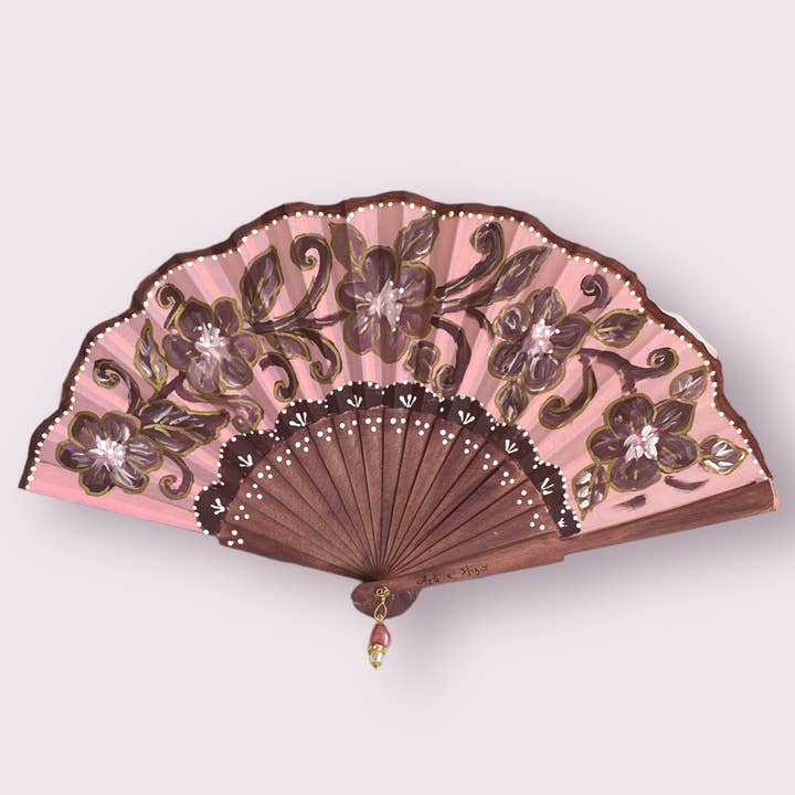 Arte e sfizio - Wholesale Handheld Folding Fan - painted flower fans5