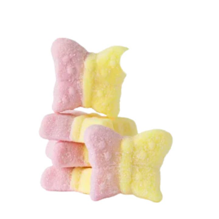 Sour Lemon Strawberry Butterflies Swedish Style Gummies 5LBS for wholesale by L&F Universal Goods