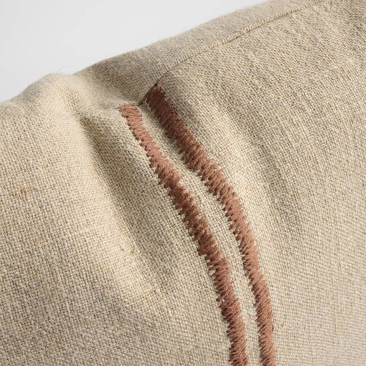 Natural Chocolate Orion Linen Cushion Cover - Natural/Chocolate for wholesale on Faire7