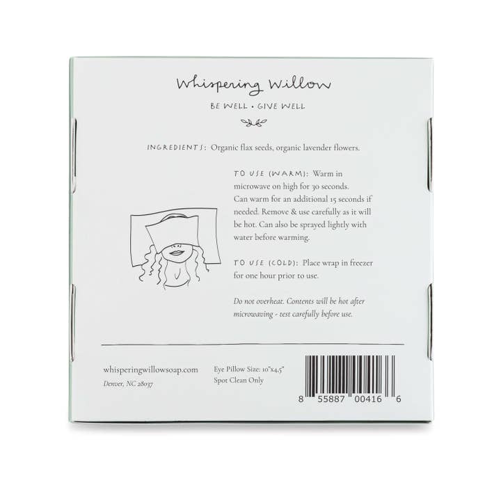 Whispering Willow - Wholesale Spa/Therapy Pillow - Eye Pillow, Lavender - Fly Away - Boxed
