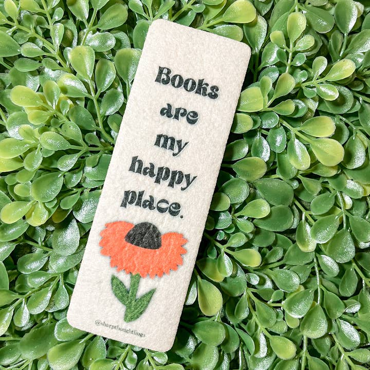 Sharp Thoughtlings – Großhandel Lesezeichen – Bücher sind mein Happy Place Filz-Lesezeichen