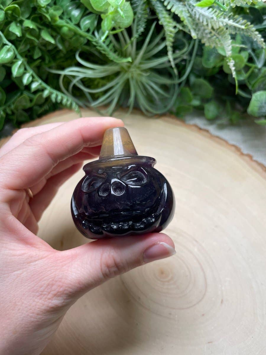Copper Ashes - Wholesale Spiritual Stone/Crystal - Fluorite Jack-O-Lantern (chipped)1