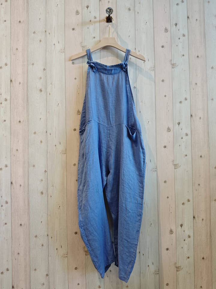 Linen & More - Wholesale Overalls - Women's - REF 668 100% LINEN BIB16